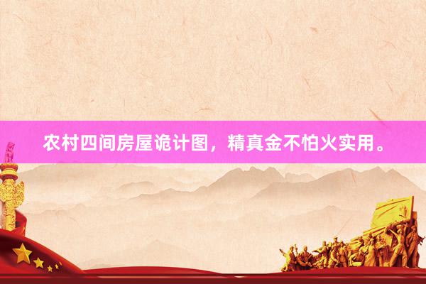 农村四间房屋诡计图，精真金不怕火实用。