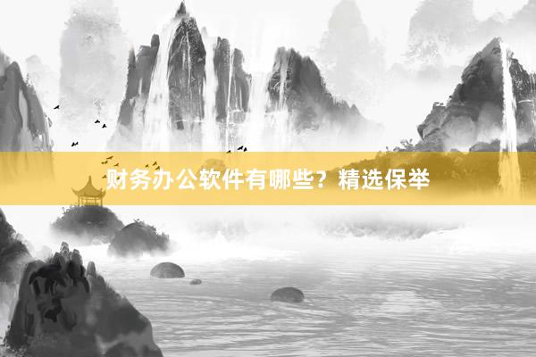 财务办公软件有哪些？精选保举
